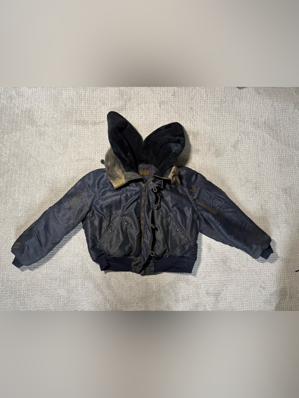 1950s Original USAF Type N-2A Flight Jacket Air Force Blue XL Masland Korean